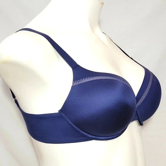 34B Maidenform 9500 Self Expressions T-Shirt Demi UW Bra Navy NWT - Picture 2 of 5